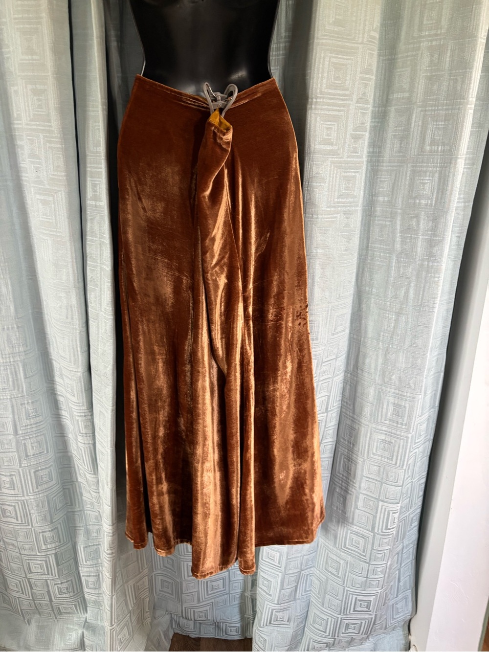 Sundance Copper velvet maxi skirt Sz Sm 6 - Picture 6 of 9